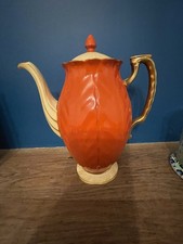 Extremely Rare Aynsley Vintage Crocus Coffee Pot Orange English China Antique
