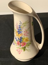 Vintage Pretty Floral Melba Ware Jug/Vase Staffordshire Pottery 7.5 Inches High