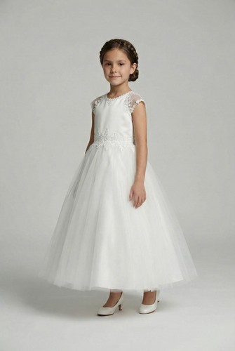 Girls white communion dress - girls,