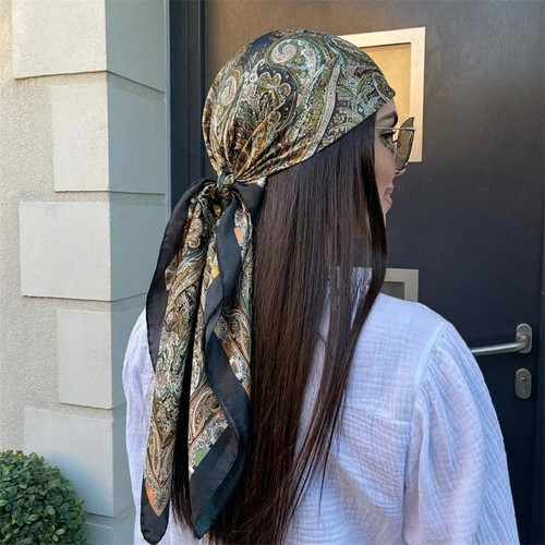 Women satin silk - satin, scarf