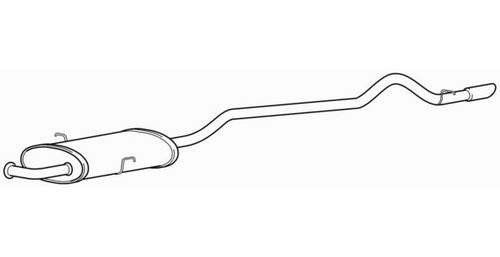 Rear exhaust silencer back box - silencer,