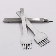 4Pcs 3/4/5mm Leather Iron Lacing Stitching Chisel Hole Pricking Punch Craft Tool