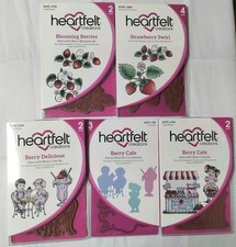 Heartfelt Creations Berry Cafe Collection Stamps & Dies x5 Bundle New Unopened