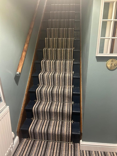 Stair carpet rods set round - carpet,