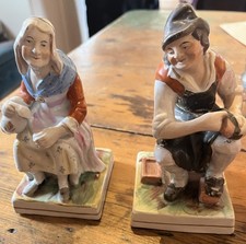 Antique Pair Of Staffordshire