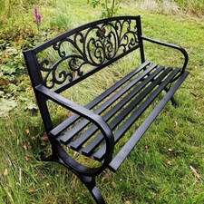 2 Seater Metal Garden Bench