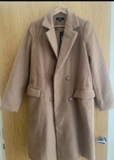 camel double breasted coat