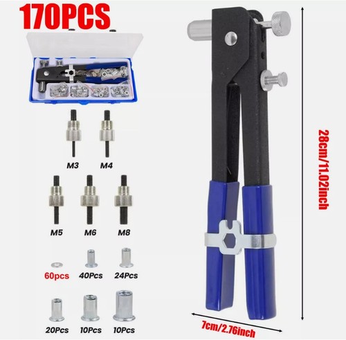 170pcs threaded nut riveter - 170pcs,