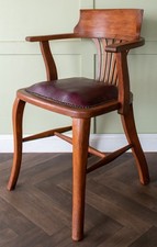 Edwardian Oak Elbow Chair