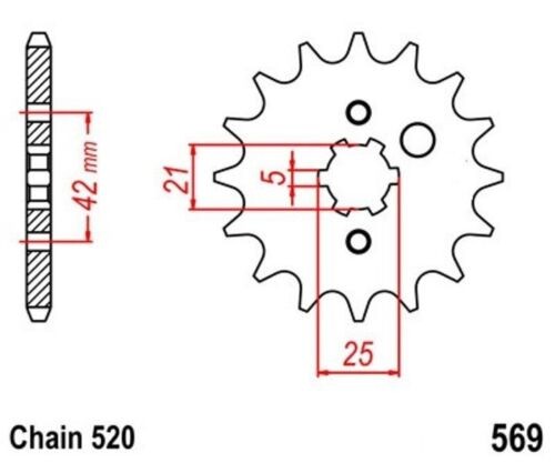 Pinion pitch 520 for - pinion, z