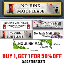 No Junk Mail Self Adhesive
