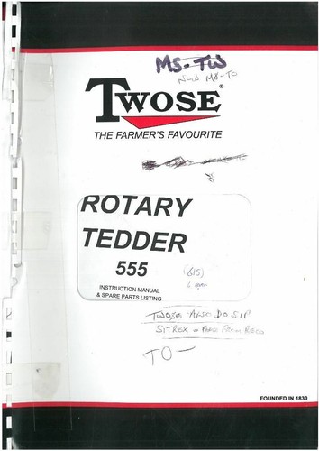 Twose rotary tedder 555 - twose,