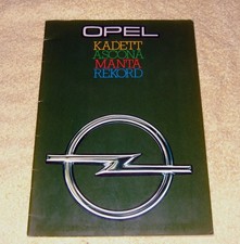 Opel car range Brochure
