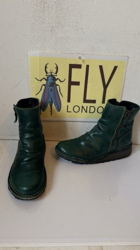 Fly london green leather - green, ankle
