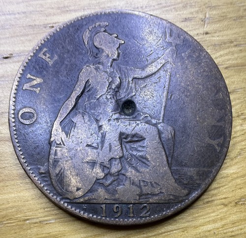 1912h george one penny - one, 1