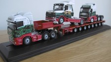 Oxford Truck Stobart Scania Topline Cab Nooteboom Trailer  & 2xTrucks Load 1:76