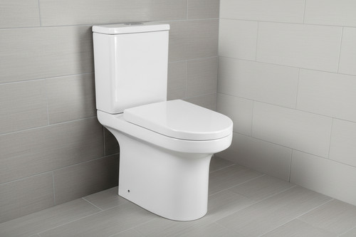 Rimless close coupled toilet - coupled,