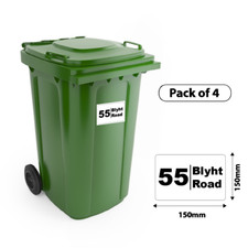 x4 Wheelie Bin Stickers