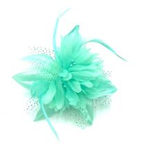 Flower Feather Comb Fascinator Wedding Races Proms Bridal Hair Accessory