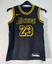 Los Angeles Lakers Lebron James #23 Jersey Boys M Age 10-12 Years Black Nike
