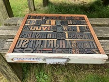 HUGE WOODEN POSTER TYPE MIXED
