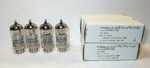 Amperex 6922 tube matched quad - amperex,