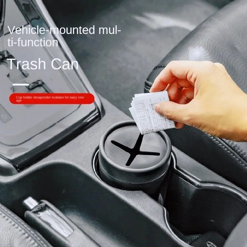 Car trash can with - trash, lid,mini