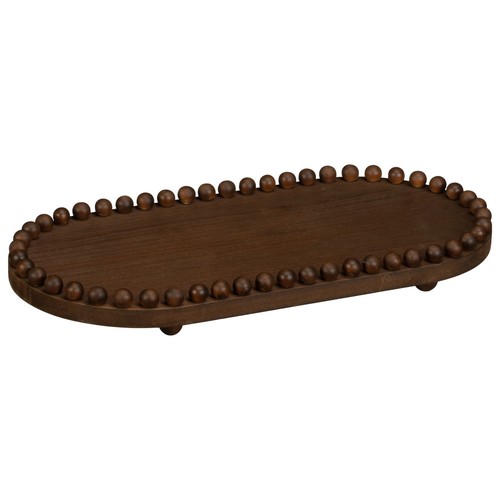 Bobble wooden oval tray dark - bobble,