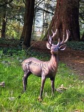 Standing Stag Buck Sculpture -