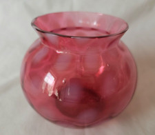CRANBERRY GLASS WITH OPALINE