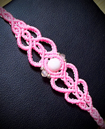 Handmade pink macramé