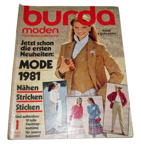 Burda moden 1981 vintage - burda,