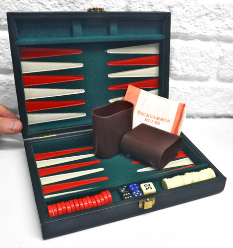 Small backgammon set with all - small,