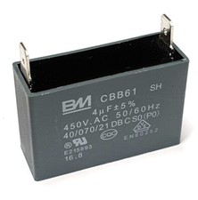 4uF 450V, CBB61 motor fan start capacitor, single connectors UK seller–ref:zn986