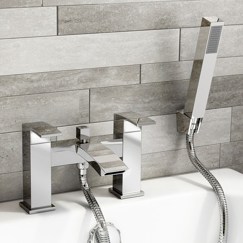 New waterfall bathroom - waterfall, taps