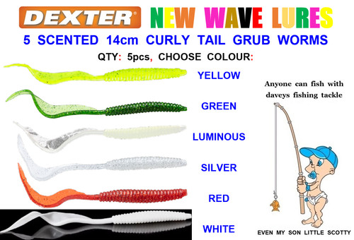 Scented 14cm curly tail - 5,