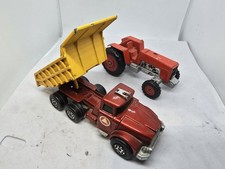 MATCHBOX KING SIZE K19 SCAMMELL DUMP TRUCK AND K35 RED MASSEY FERGUSON TRACTOR 