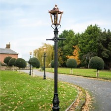 Used Ex-Display 2.7m Copper Victorian Lamp Post Garden Driveway Lighting