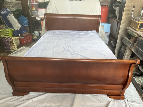 Wood sleigh bed frame - wood,