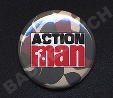 ACTION MAN Badge Button Pin -