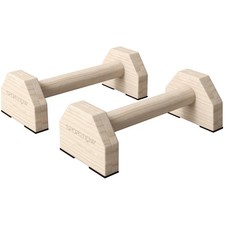 SPORTNOW Wooden Parallettes