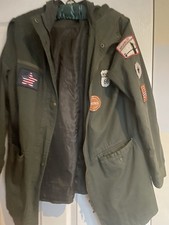 Military Style Parker Green Primark Size 12 Coat with Hood