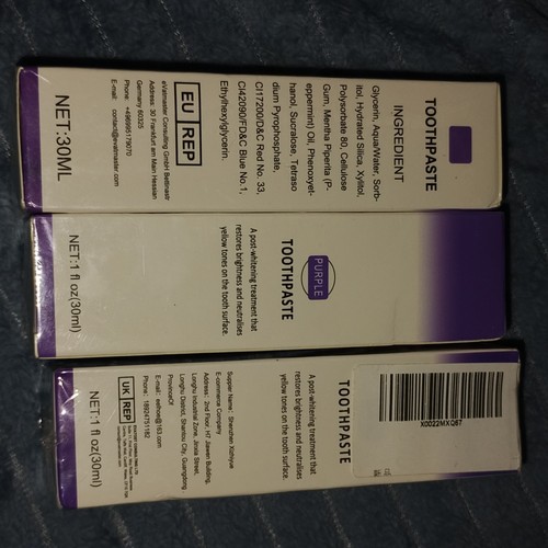 Purple toothpaste teeth - purple,