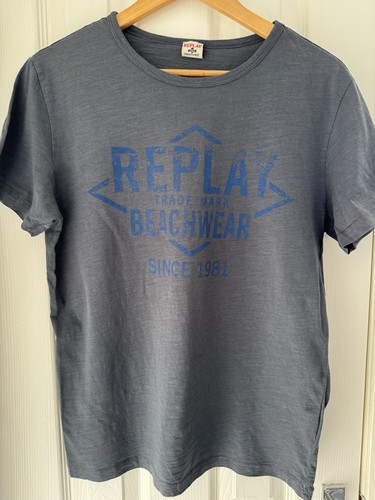Replay men grey graphic logo - replay,