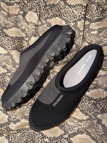 Salomon men black slides - black,
