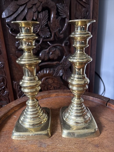 Victorian brass candlestick - victorian,