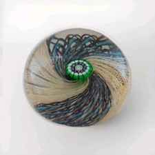 Vintage Millefiori Art Glass Swirl Paperweight  
