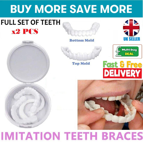 Snap false teeth - on, upper