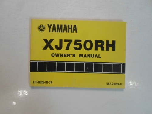 1981 yamaha xj750rh owners - 1981,