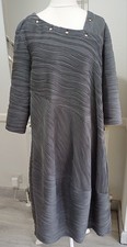 Chesca Size 4 UK 22/24 Charcoal Grey Balloon Hem Dress
